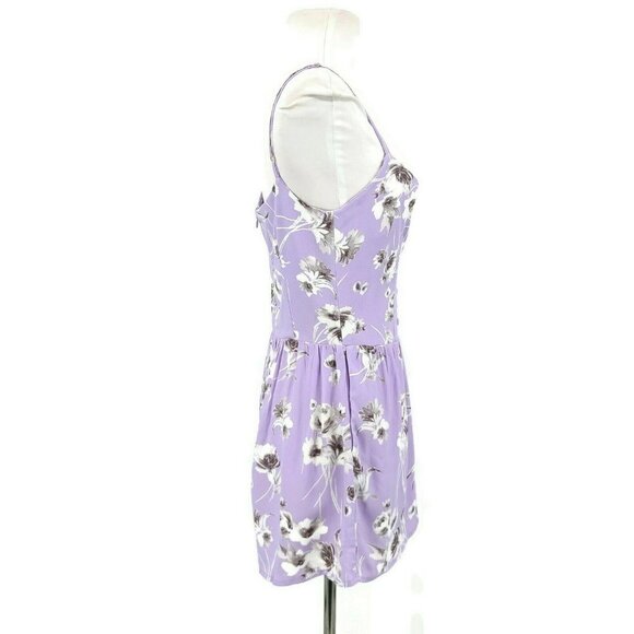 New Flynn Skye Alana Morning Bouquet Romper Womens Medium Button Front Lavender - Picture 4 of 8